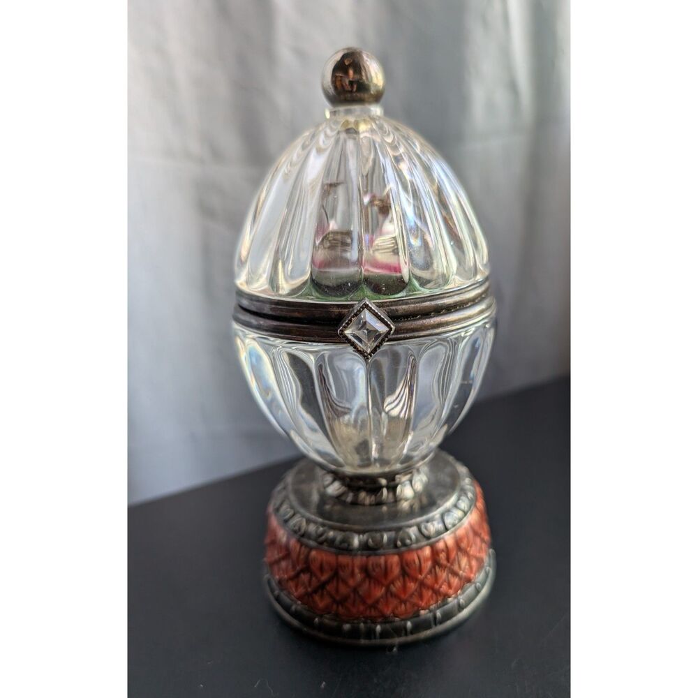 Vintage Crystal Glass Music Box